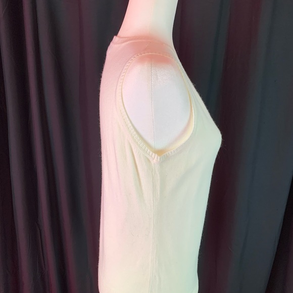 Stephanie Rogers white sleeveless sweater size L - Picture 4 of 6